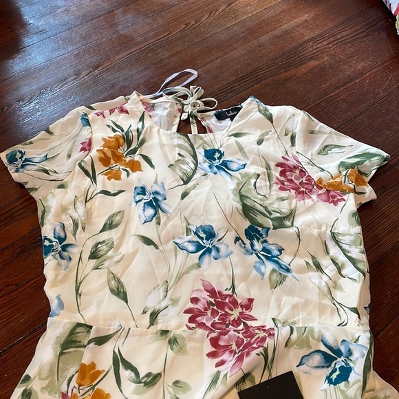 NWT Lulu’s Women’s Floral Open Back Dress Size L - Picture 1 of 8